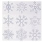 Unique Silver Glitter Snowflake Window Cling Sheet