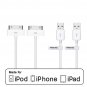 [Apple MFi Certified] Poweradd 2 Pack 30 Pin USB Charging and Sync Dock Connector Data Cable