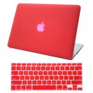 HDE MacBook Air 13 Case Solid Color Matte Plastic Slim Hard Shell Snap On Case red