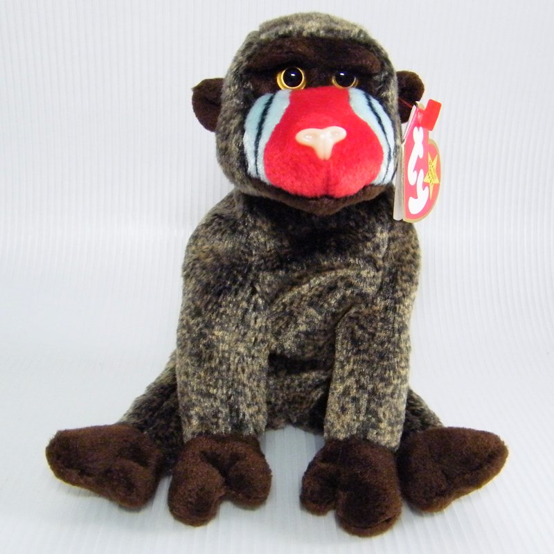 Ty Beanie Babies CHEEKS Baboon Monkey DOB May 18, 1999 - NWT Retired