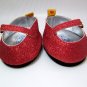 Build A Bear DOROTHY WIZARD OF OZ Red Glitter MARY JANE Sparkle Shoes