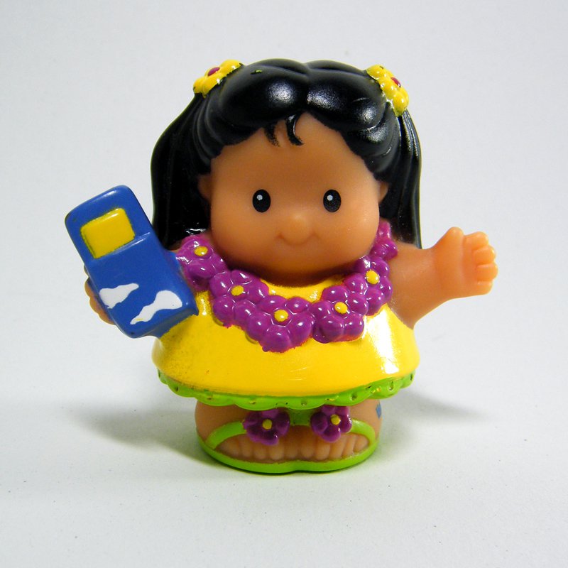 Fisher Price Little People MIA Girl Hawaiian Vacation Lil Movers Airplane