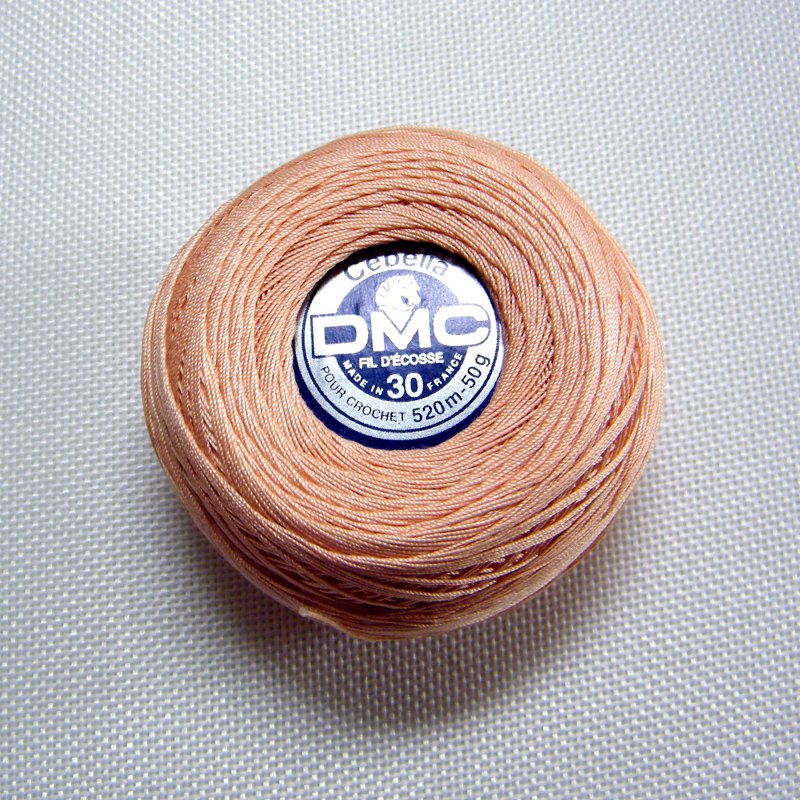 DMC Cebelia 754 Sz30 Light Peach Crochet Cotton Size 30 520m-50g Lot #7424