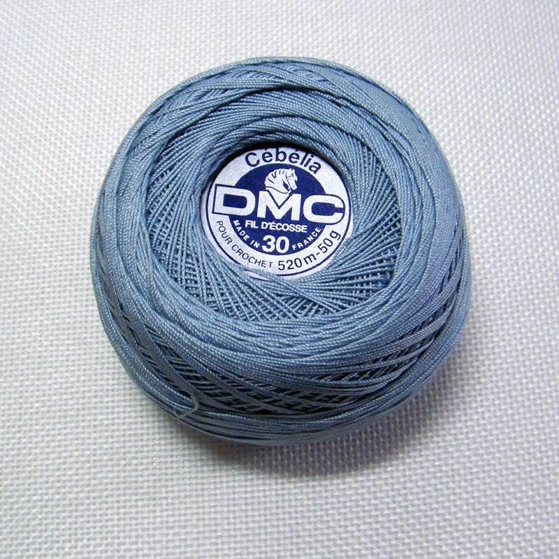 DMC Cebelia 932 Sz30 Antique Blue Crochet Cotton Size 30 520m-50g Lot #4889 France