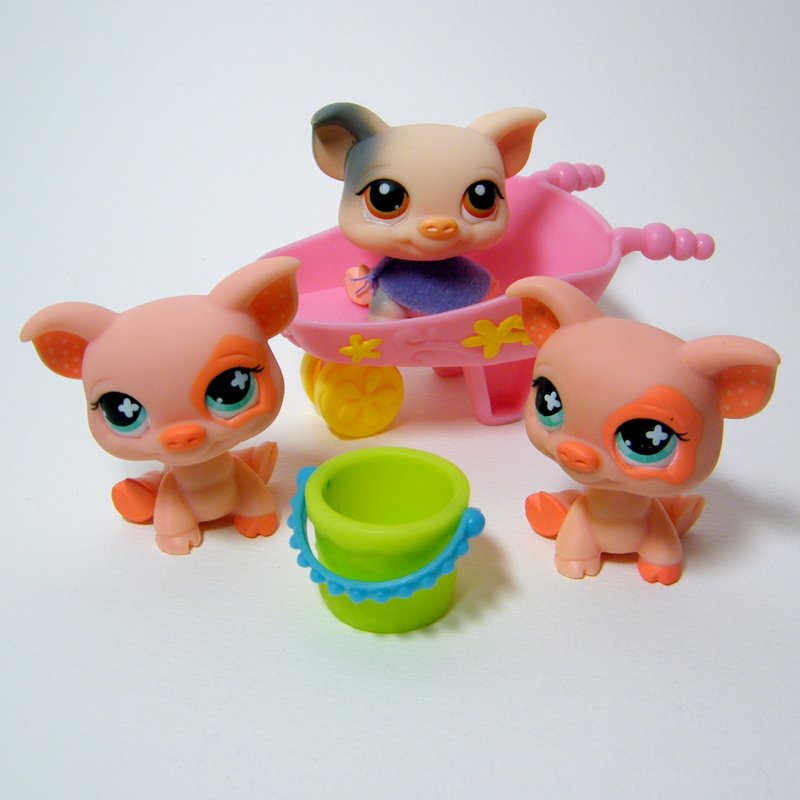 Littlest Pet Shop # 259 PIG - RARE Target Exclusive and 2x 622 Pig