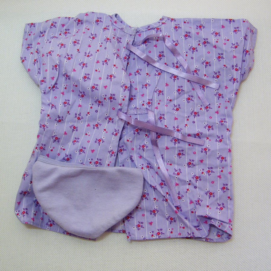 American Girl Purple Doll Hospital Gown for 18" Dolls