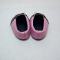 American Girl PINK BALLET SHOES with Black Tipped Toes & Pink Ribbon