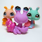 Littlest Pet Shop # 257 HERMIT CRAB & Snail Friends # 262 and 1750