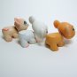 Littlest Pet Shop # 30 White MOUSE with Cheese # 41 Cream & # 179 Tan