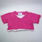 Build A Bear PINK KNIT Sweater "Wrap" over White Undershirt