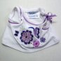 Build A Bear White T-Shirt with Flowers & Butterfly in Beads & Rhinestones