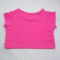 Build A Bear Pink Top w Rock Pattern & Clear Sequins on Front
