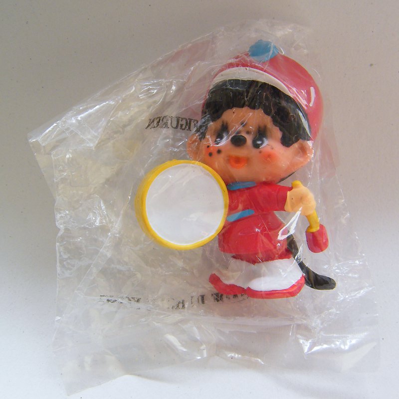 Monchhichi DRUMMER Marching Band PVC Figure Mint in Pack Vintage