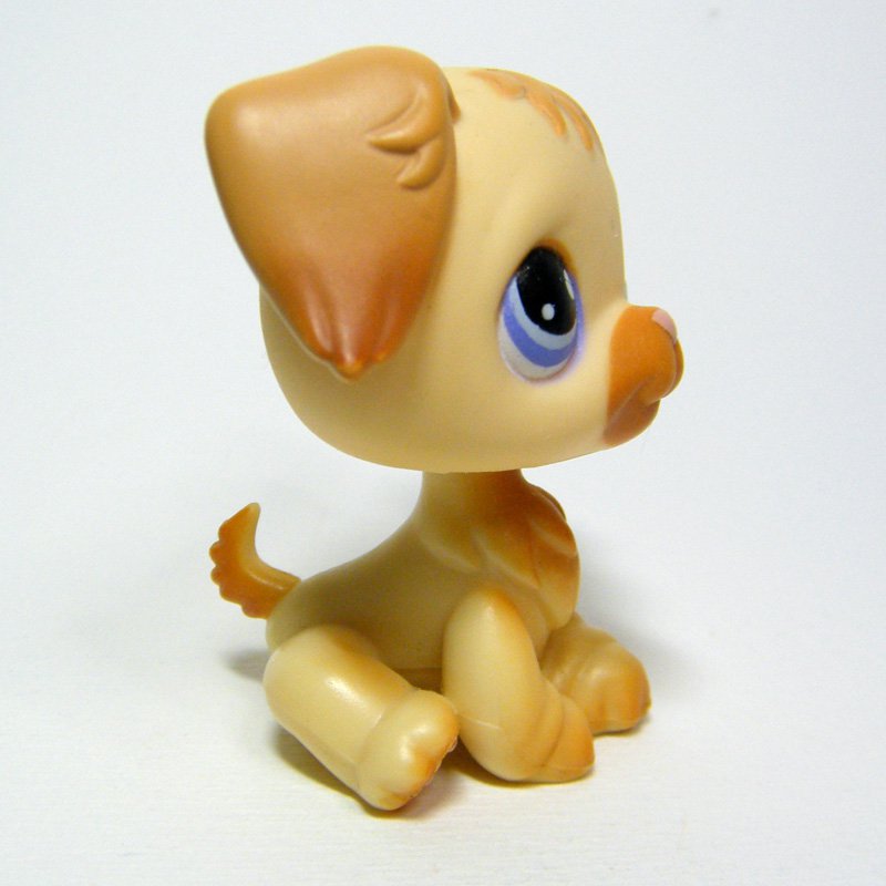 Littlest Pet Shop 286 RETRIEVER Golden Body, Tan Accents, Purple Eyes