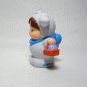 Fisher Price Little People Boy in White Bunny Suit w Orange Basket & Chick