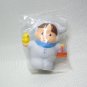 Fisher Price Little People Boy in White Bunny Suit w Orange Basket & Chick