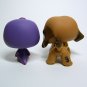 Littlest Pet Shop # 1940 Brown ST BERNARD Dog & 1941 Purple PENGUIN