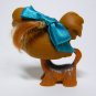 Littlest Pet Shop # 6 YORKIE Dog Yorkshire Terrier Blue Eyes, Blue Ribbon
