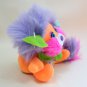 Vintage FLOWER Popples with Purple Hair, Orange Body TCFC