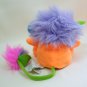 Vintage FLOWER Popples with Purple Hair, Orange Body TCFC