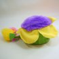 Vintage FLOWER Popples BUTTERCUP with Magenta Hair, Yellow Body TCFC