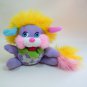Vintage FLOWER Popples DAISY with Yellow Hair, Purple Body TCFC