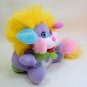 Vintage FLOWER Popples DAISY with Yellow Hair, Purple Body TCFC