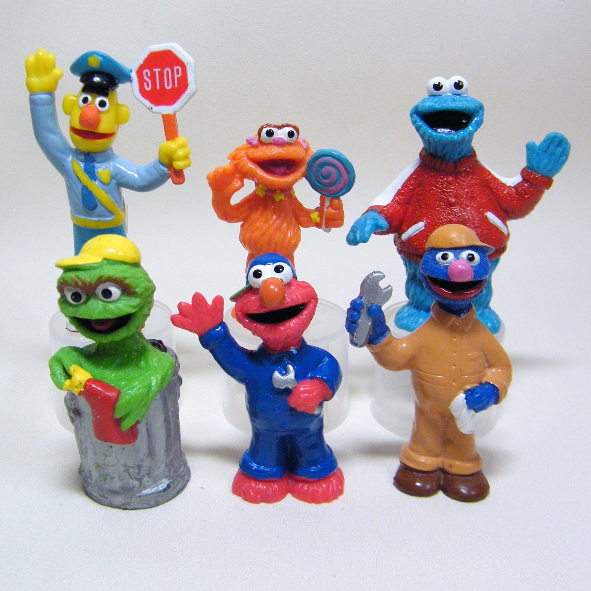 Sesame Street Muppets Crossing Guard Bert, Mechanics, Zoe & More