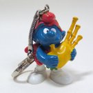 Smurfs Scottish Bagpipes Keychain Scotland PVC Figure Vintage 20105