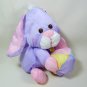 Vintage Fisher Price Puffalumps Purple Bunny Rabbit with Easter Egg