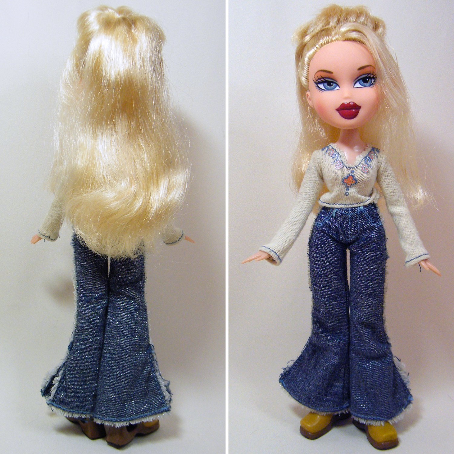 Bratz Step Out Cloe Redressed In Jeans Dana Top And Yasmin Boots