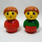Lego Duplo PRIMO 2 Figures, 1 Red with Yellow Buttons, and 1 Green Top