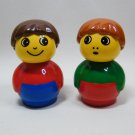 Lego Duplo PRIMO 2 Mini Figures, Blue Body Red Top & Red Body Green Top