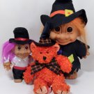 Troll Witch, Magician, Hocus Orange Teddy Halloween Witch RUSS