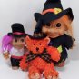 Troll Witch, Magician, Hocus Orange Teddy Halloween Witch RUSS