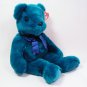Ty Beanie Buddy 14" TEDDY Teal Blue Plush Old Face Bear NWT 2000