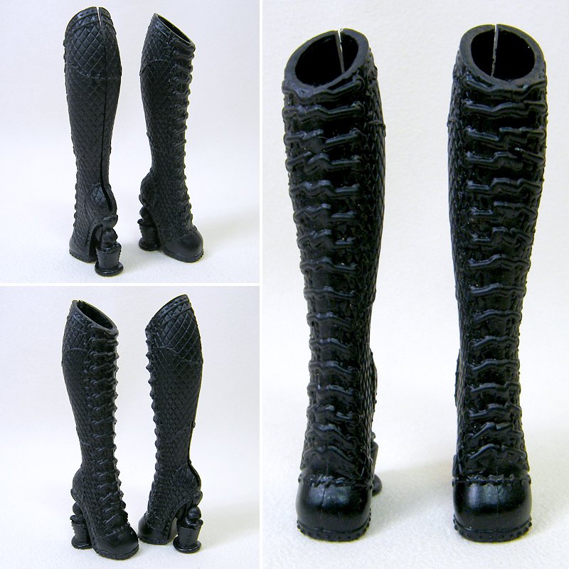 Monster High Frankie Stein BLACK BOOTS Freak Du Chic