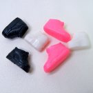 Barbie Shoes Hightops Sneakers White Black Pink 3 Pairs Total