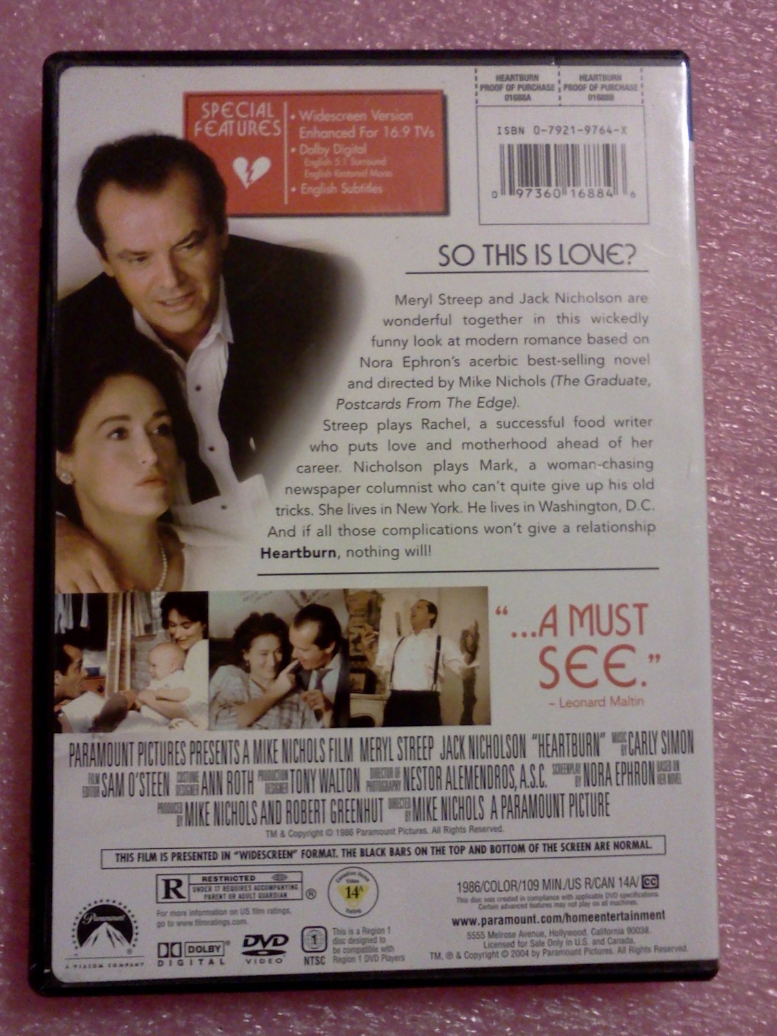 Heartburn (DVD, 2004)