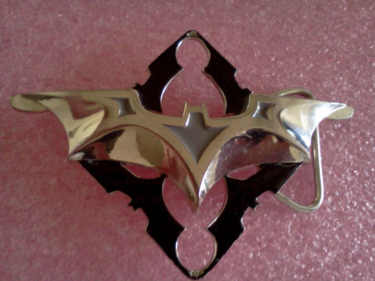 Batman Dark Knight Silver Metal Belt Buckle