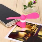 Mini Micro USB Fan Portable Travel Android Smart Phone  Pink