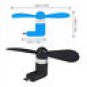 Mini Micro USB Fan Portable Travel Android Smart Phone Green