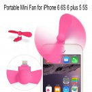 Mini USB Portable Travel Fan for iPhone 5s/6/6 plus/6s/6s plus Smart Phone Pink