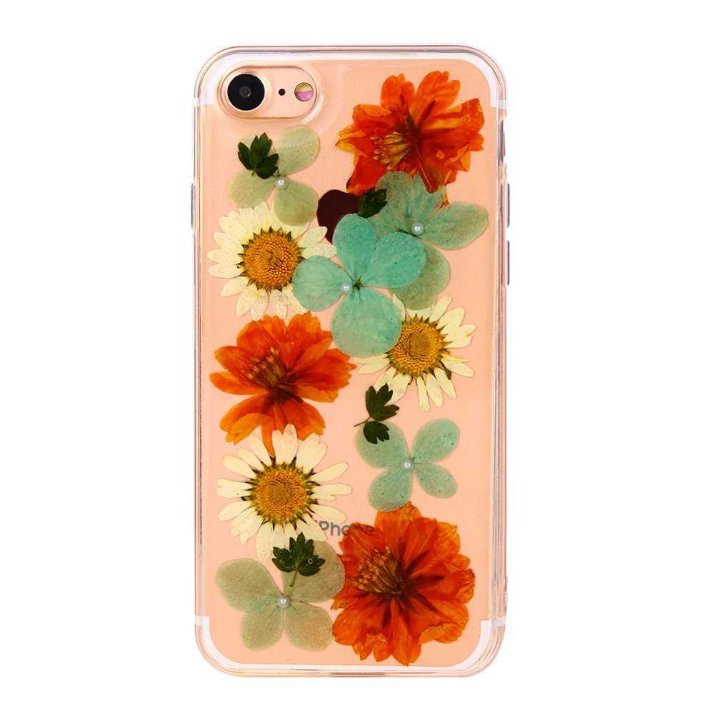 Clear Real Dried Flower Soft TPU Gel Case Cover for New iPhone7