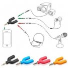 2 Pack Dual Headset SYNC Adapter Kit U Shape 3.5mm Y Splitter for Audio Headphone+MIC