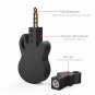 White Guitar Shaped Adapter Y Splitter 3.5mm Stereo Audio Headset Splitter Connector