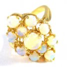14 kt gold ring with opals