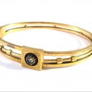Antique 14 kt Biedermeier gold bracelet with diamonds 0.20 kt