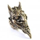 Unique antique silver ring devil