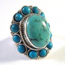 Silver ring with turquoise